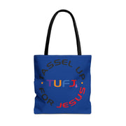 Blue Tassel Up For Jesus Logo Tote Bag