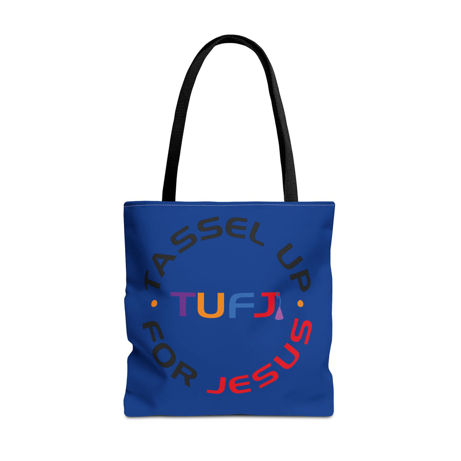 Blue Tassel Up For Jesus Logo Tote Bag