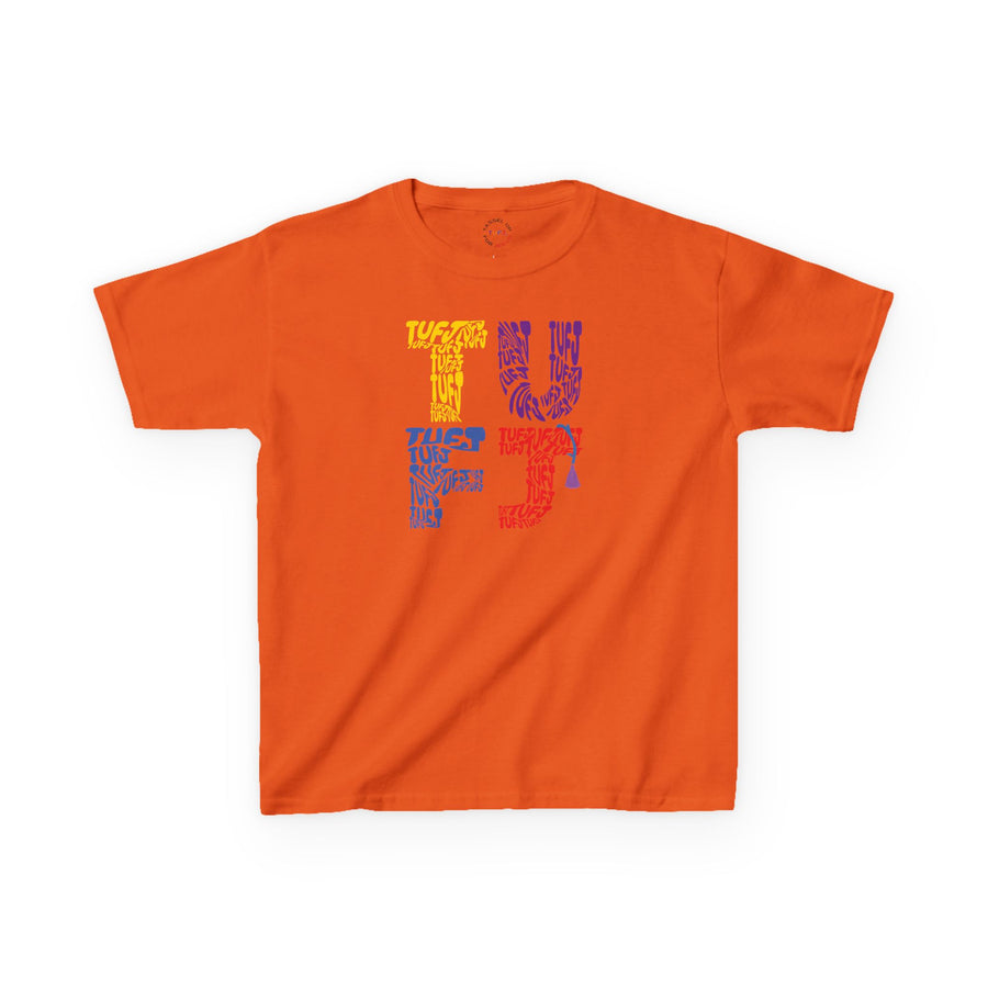 TUFJ Multi Color Repeat Kids Heavy Cotton™ Tee