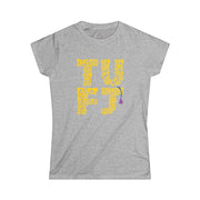 TUFJ Repeat Yellow Print Women's Cut Softstyle Tee