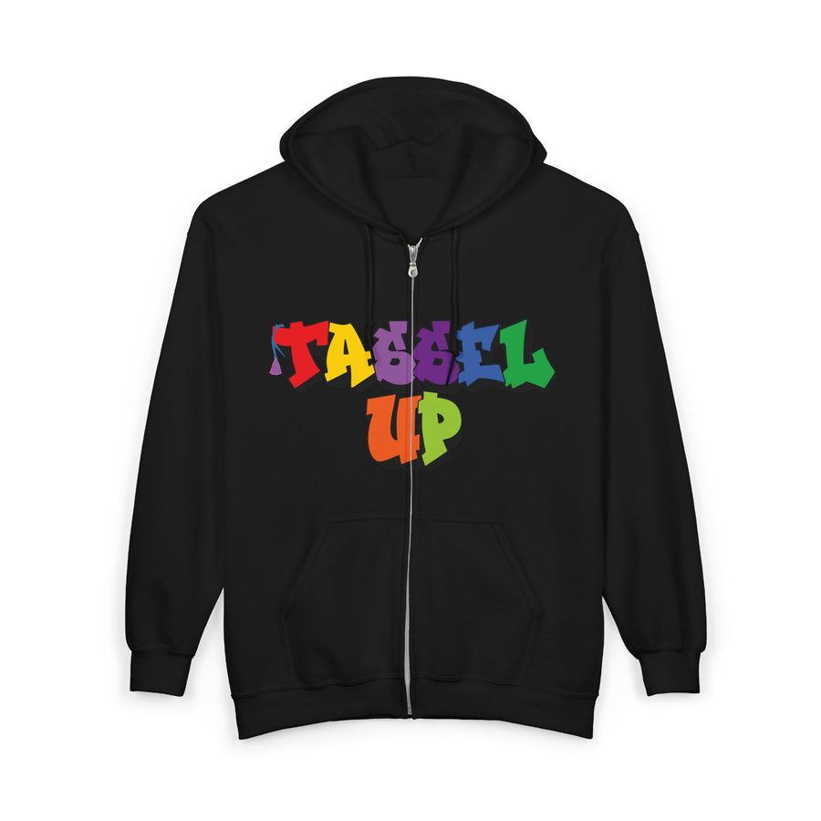 Tassel Up Graffiti Unisex Heavy Blend Full Zip Hoodie