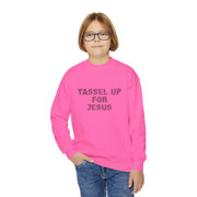 Tassel Up For Jesus Repeat Youth Crewneck Sweatshirt