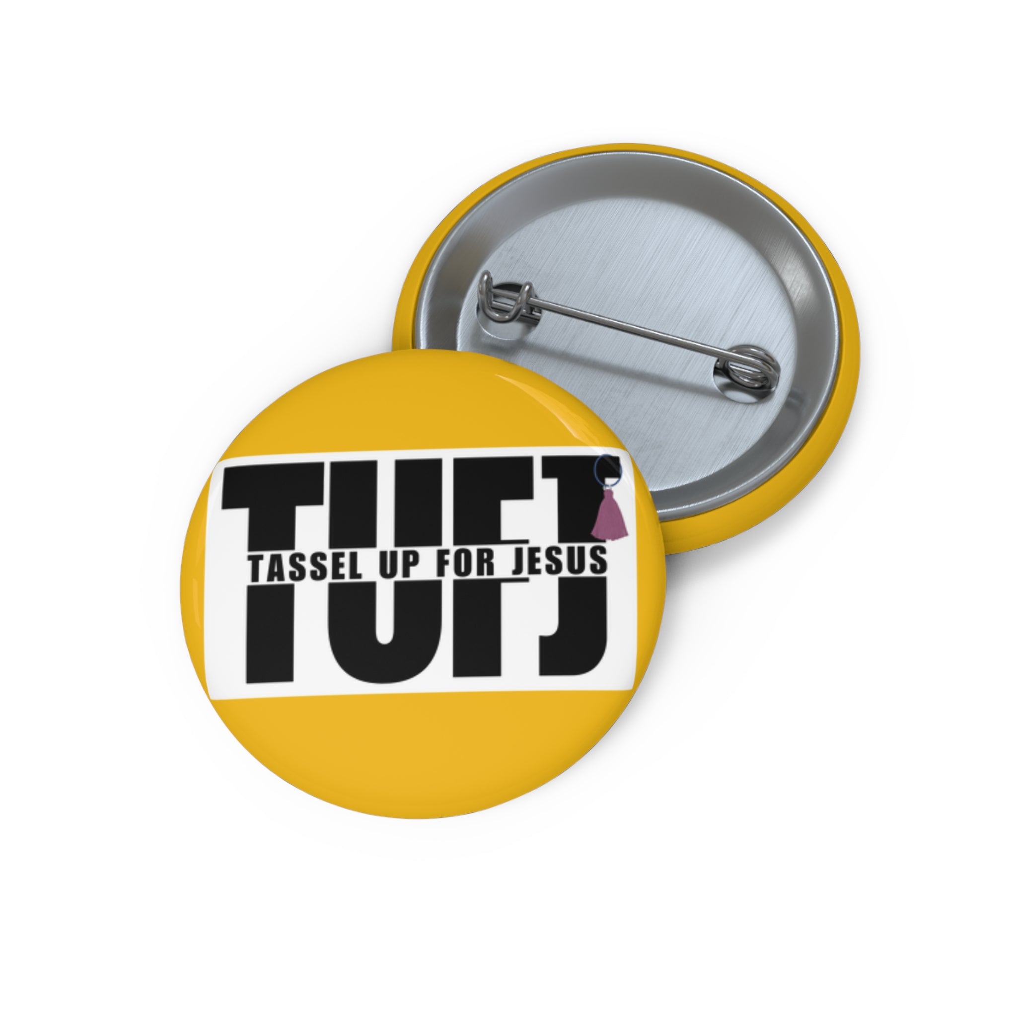 Yellow TUFJ Pin Buttons