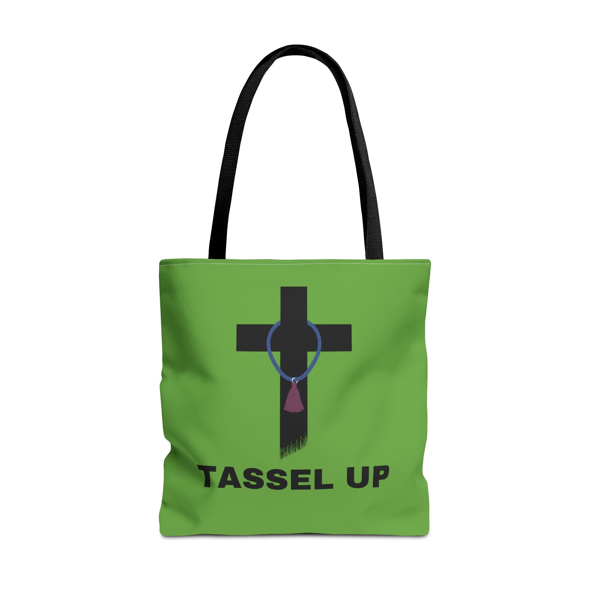 Green Tassel Cross Tote Bag