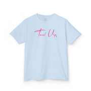 Tassel Up Pink Cursive Kids Heavy Cotton™ Tee