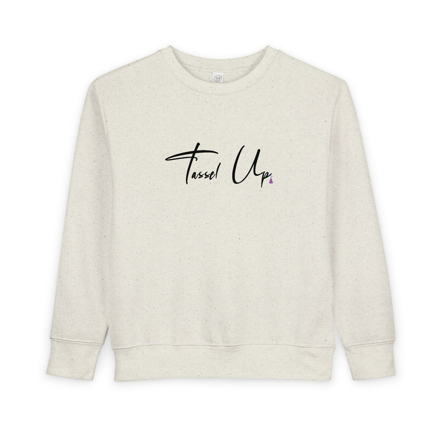 Tassel Up Cursive Toddler Sweatshirt