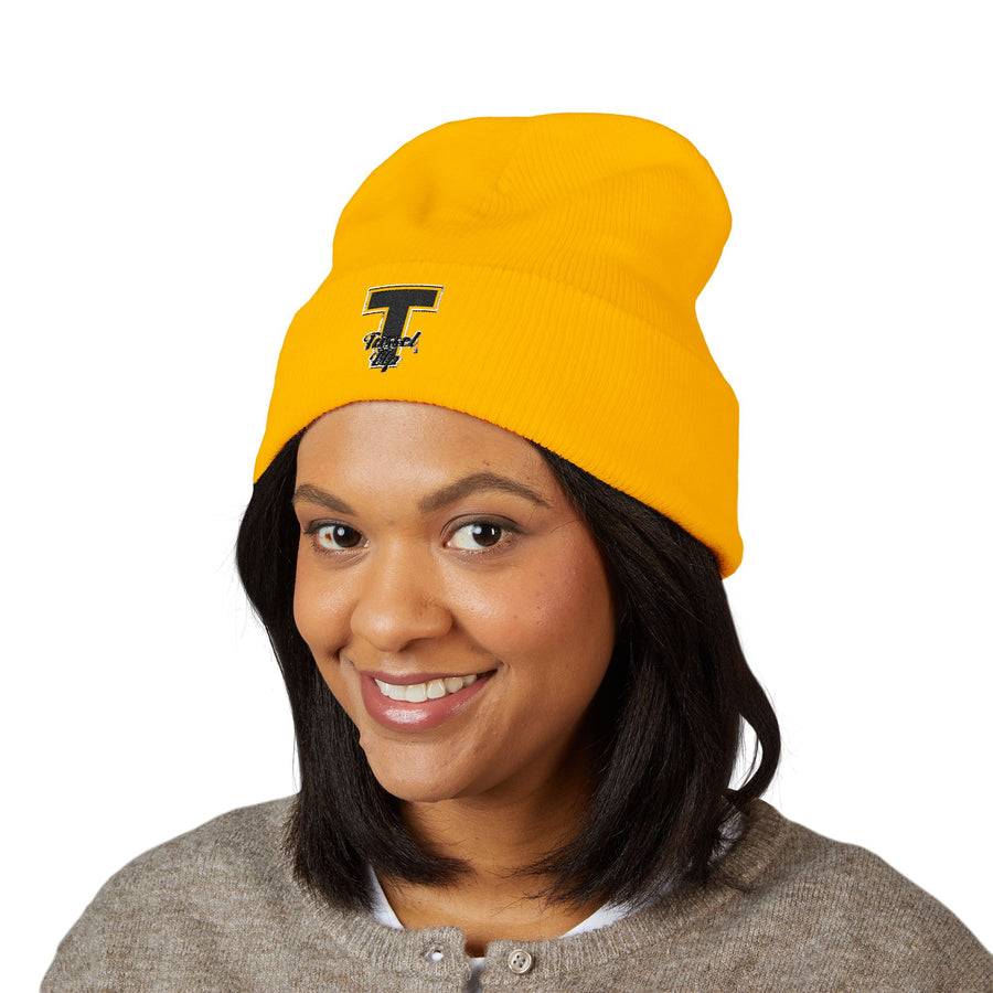 Tassel T Up Cuffed Beanie