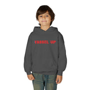 Tassel Up Repeat Red Letters Youth Heavy Blend Hoodie
