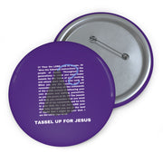 Purple Numbers 15 : 37 - 41 Bible Verse Pin Buttons