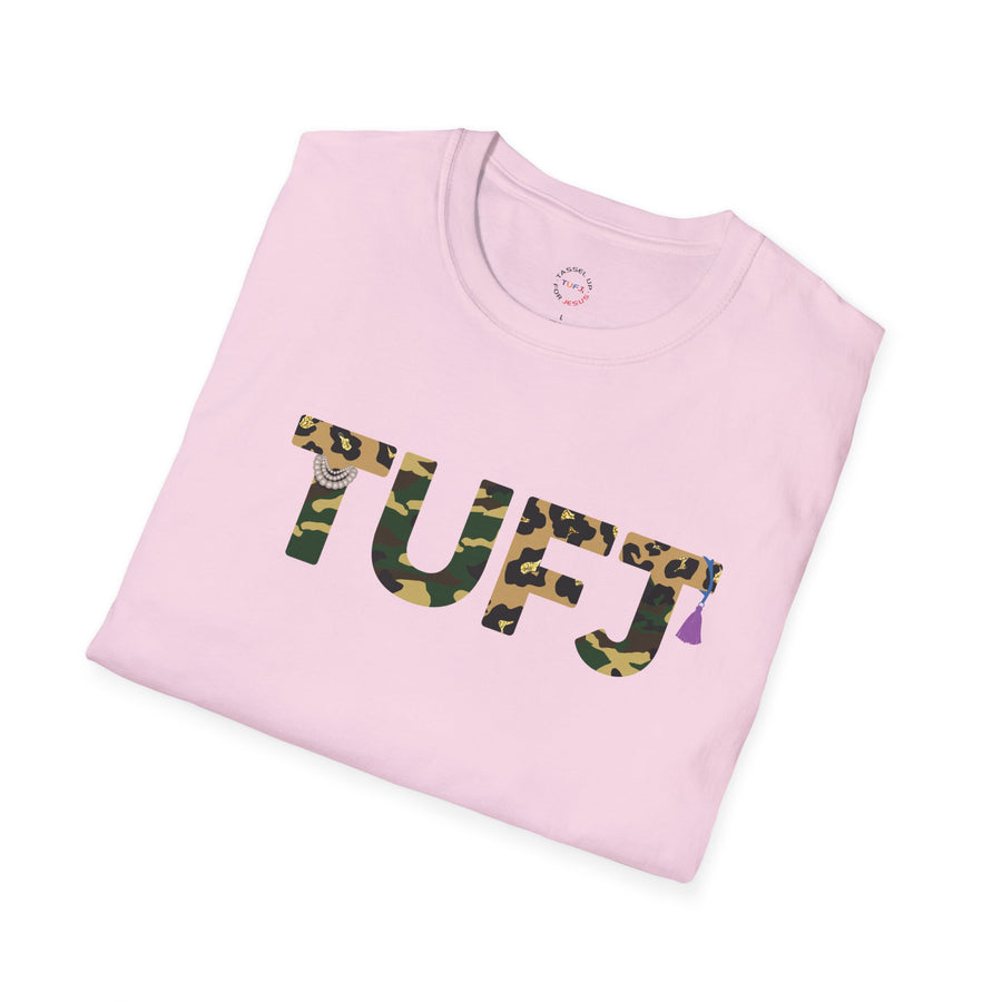 TUFJ Camo Leopard And Pearls Unisex Softstyle T-Shirt