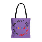 Purple Tassel Up For Jesus Logo Tote Bag