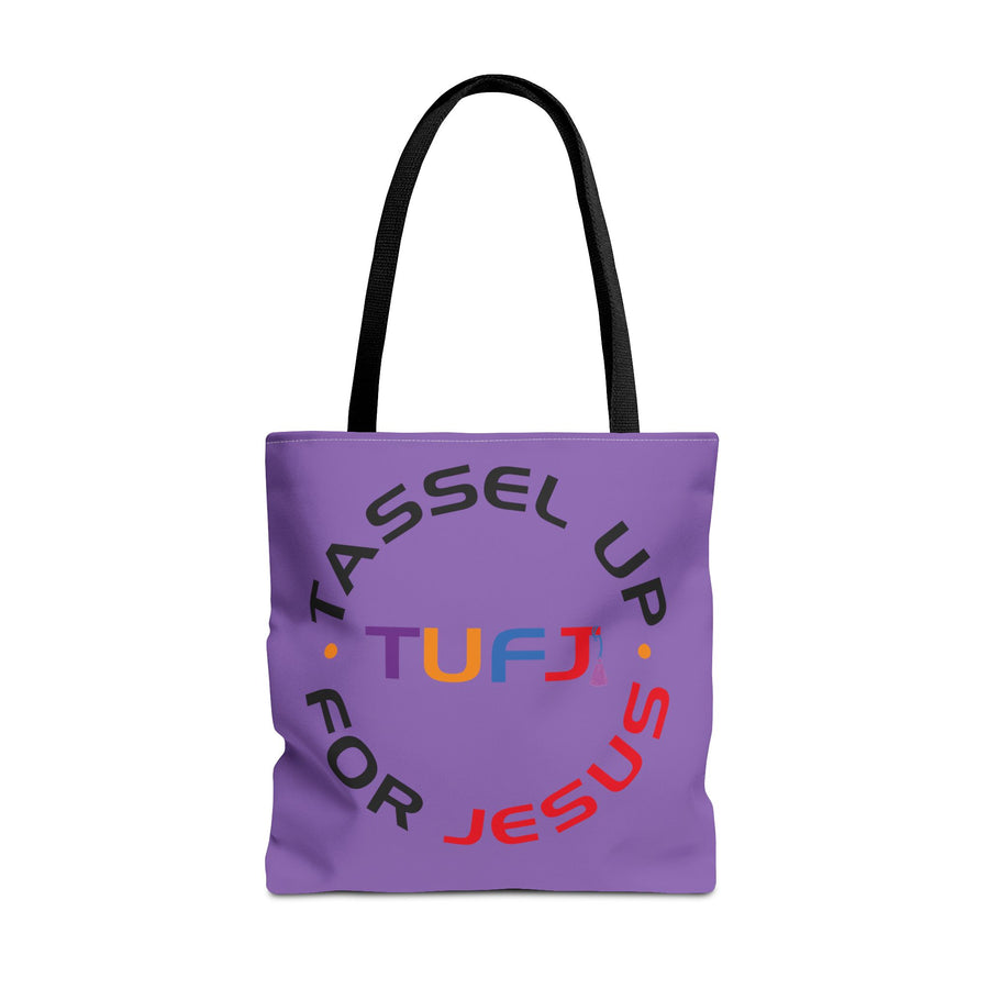 Purple Tassel Up For Jesus Logo Tote Bag