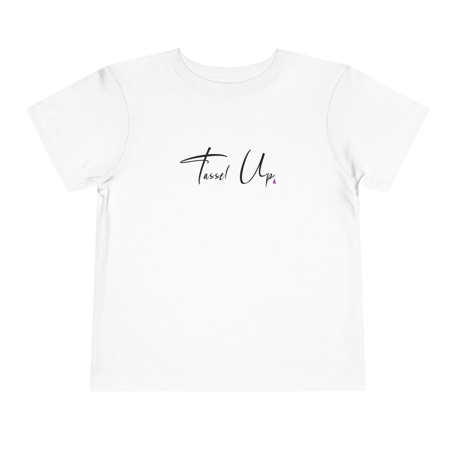 Tassel Up Cursive Toddler Short Sleeve Tee