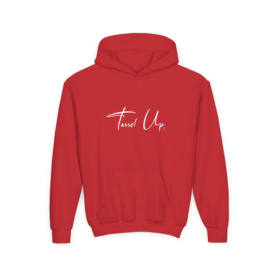 Tassel Up Cursive Youth Heavy Blend Hoodie