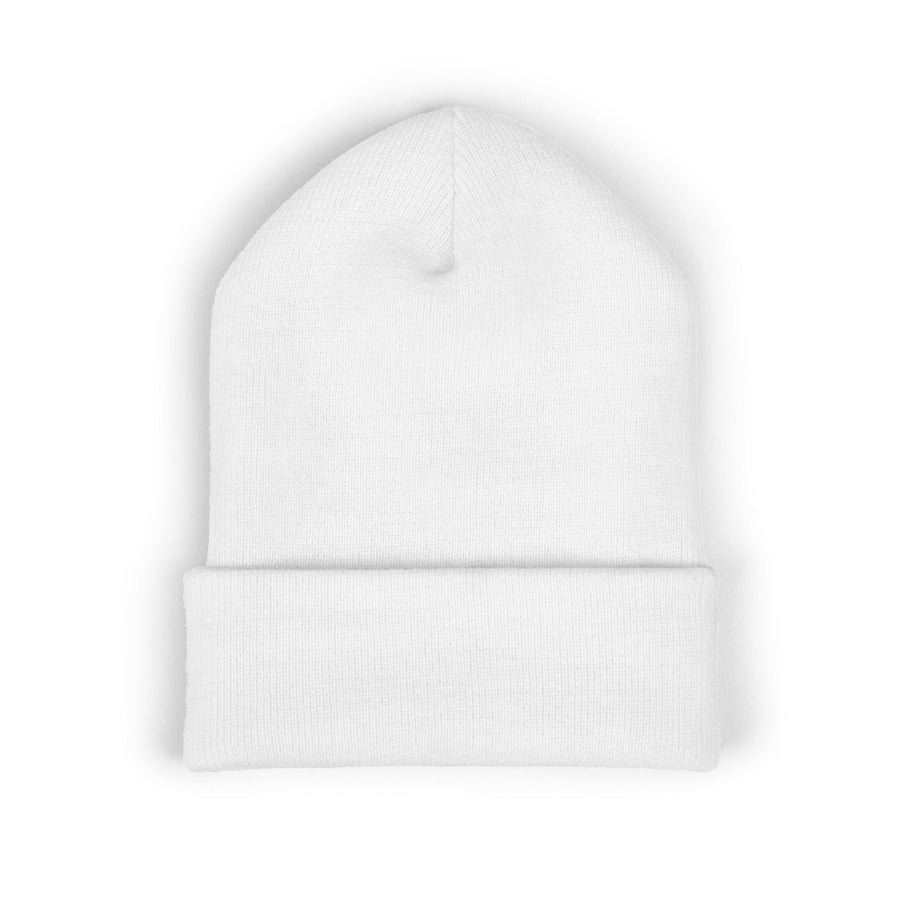 Tassel Up Cursive Cuffed Beanie