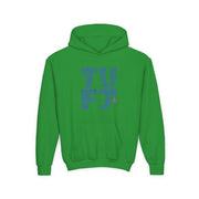 TUFJ Repeat Blue Letters Youth Heavy Blend Hoodie