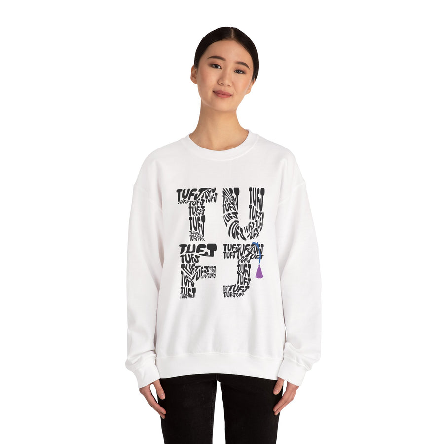 TUFJ Black Repeat Unisex Sweatshirt