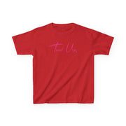 Tassel Up Pink Cursive Kids Heavy Cotton™ Tee