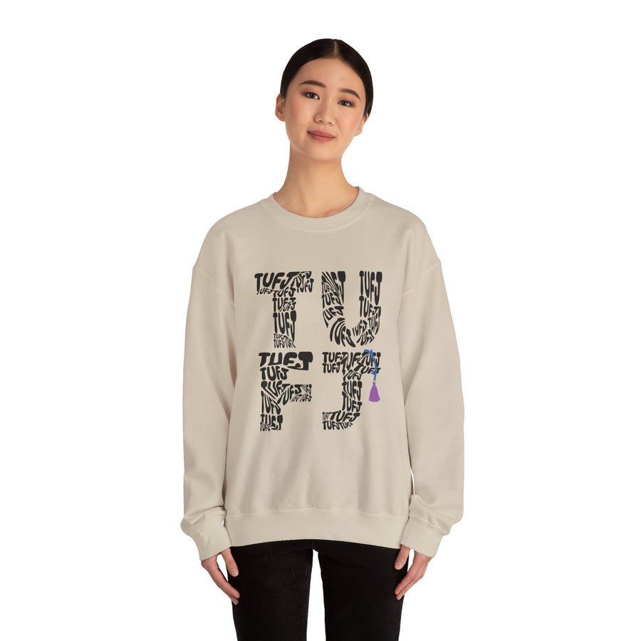 TUFJ Black Repeat Unisex Sweatshirt