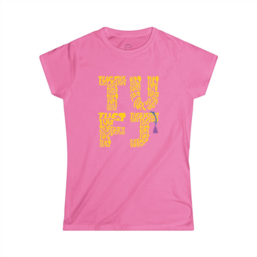 TUFJ Repeat Yellow Print Women's Cut Softstyle Tee