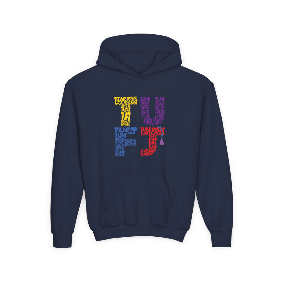 TUFJ Multicolor Repeat Youth Heavy Blend Hoodie