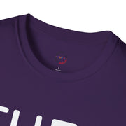 TUFJ White Print Drip Unisex Softstyle T-Shirt