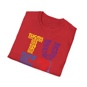 TUFJ Multi Color Repeat Unisex Softstyle T-Shirt