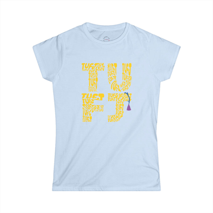 TUFJ Repeat Yellow Print Women's Cut Softstyle Tee