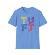TUFJ Multi Color Repeat Unisex Softstyle T-Shirt