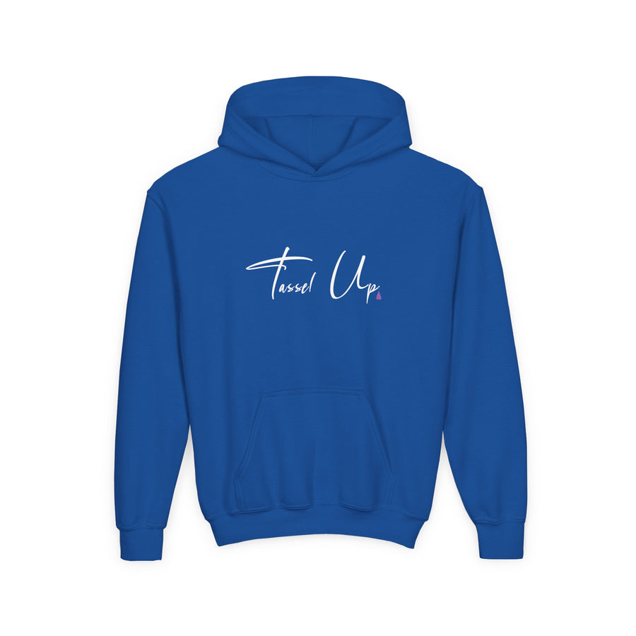 Tassel Up Cursive Youth Heavy Blend Hoodie