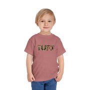 TUFJ Camo Leopard And Pearls Toddler Short Sleeve Tee