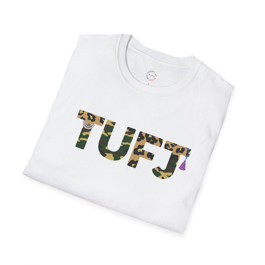 TUFJ Camo Leopard And Pearls Unisex Softstyle T-Shirt