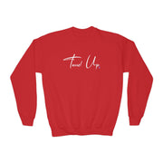 Tassel Up Cursive Youth Crewneck Sweatshirt