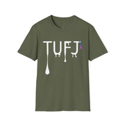 TUFJ White Print Drip Unisex Softstyle T-Shirt