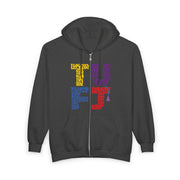 TUFJ Multicolor Repeat Unisex Heavy Blend Full Zip Hoodie