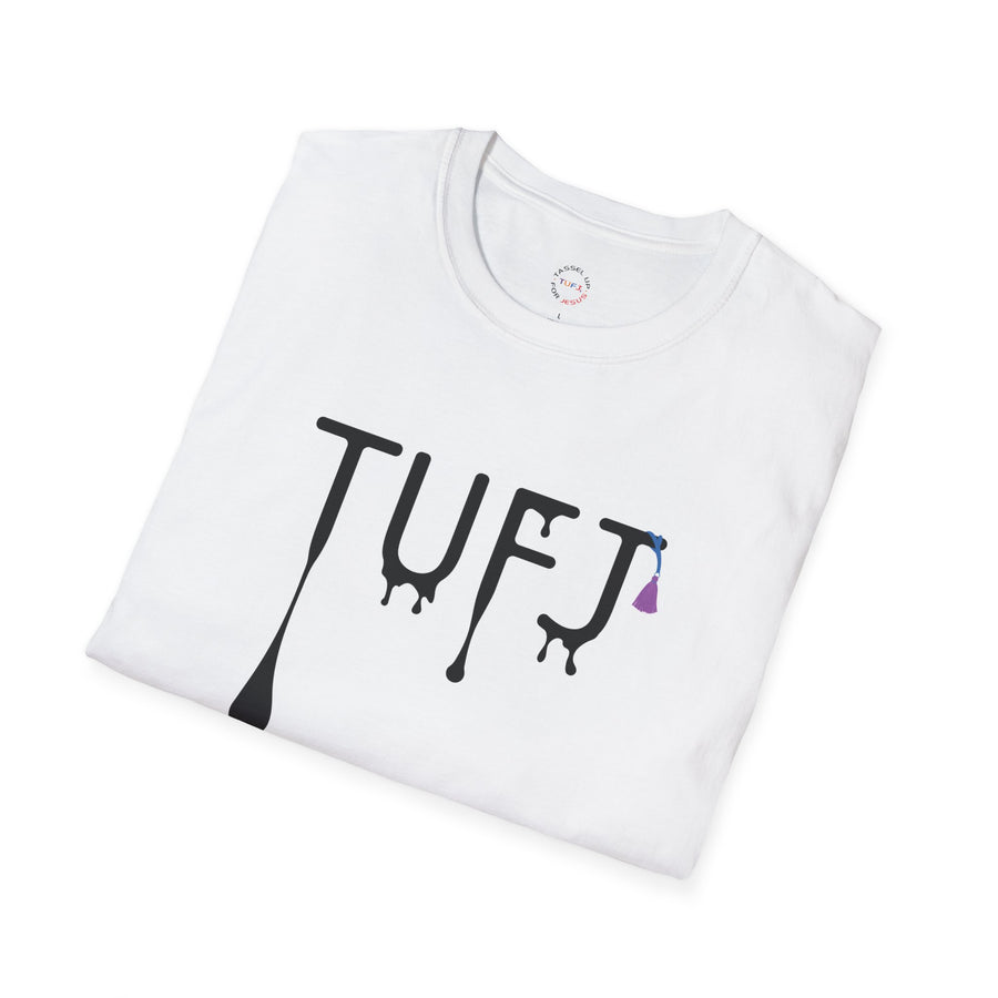 TUFJ Black Print Drip Unisex Softstyle T-Shirt