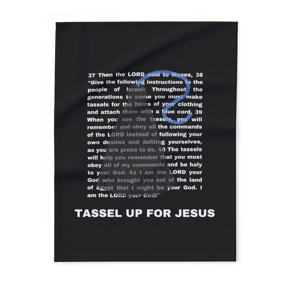 Black Numbers 15 : 37 - 41 Bible Verse Arctic Fleece Blanket