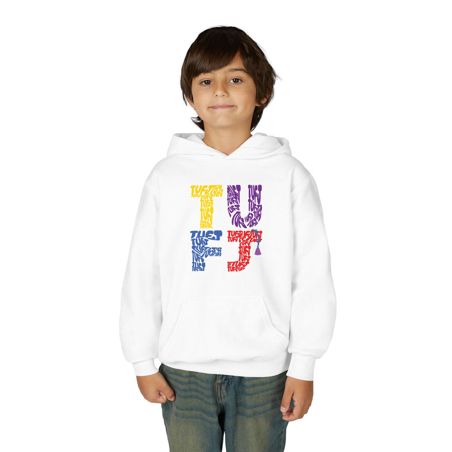 TUFJ Multicolor Repeat Youth Heavy Blend Hoodie