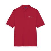 Tassel Up Cursive Unisex Polo Shirt (Embroidery)