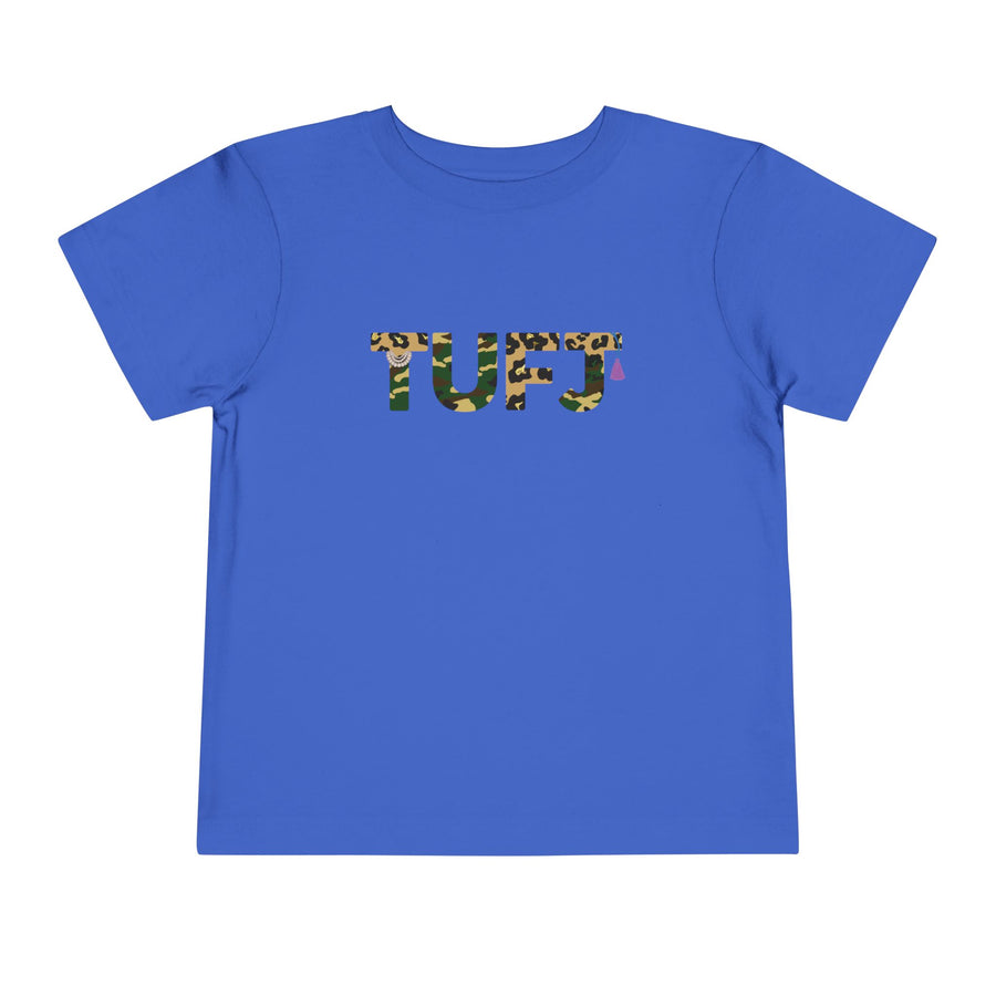 TUFJ Camo Leopard And Pearls Toddler Short Sleeve Tee