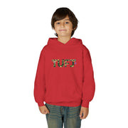 TUFJ Camo Leopard And Pearls Youth Heavy Blend Hoodie