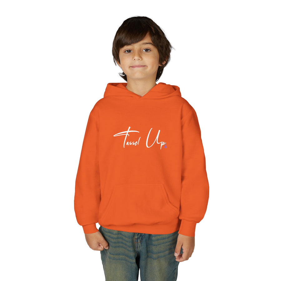 Tassel Up Cursive Youth Heavy Blend Hoodie