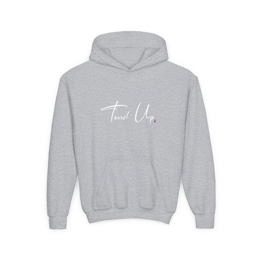 Tassel Up Cursive Youth Heavy Blend Hoodie