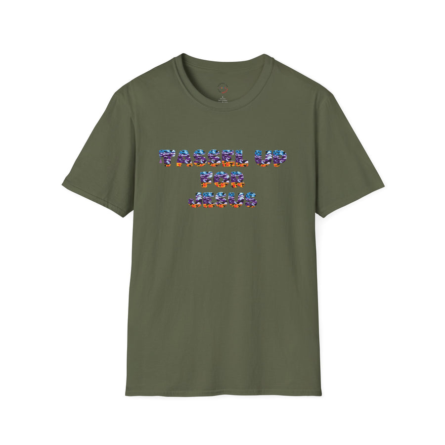 Tassel Up For Jesus Camo Unisex Softstyle T-Shirt