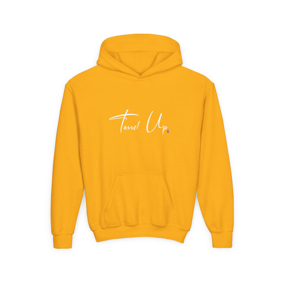 Tassel Up Cursive Youth Heavy Blend Hoodie