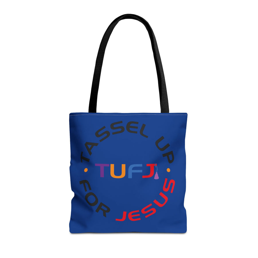 Blue Tassel Up For Jesus Logo Tote Bag