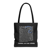 Black Numbers 15 : 37 - 41 Bible Verse Tote Bag