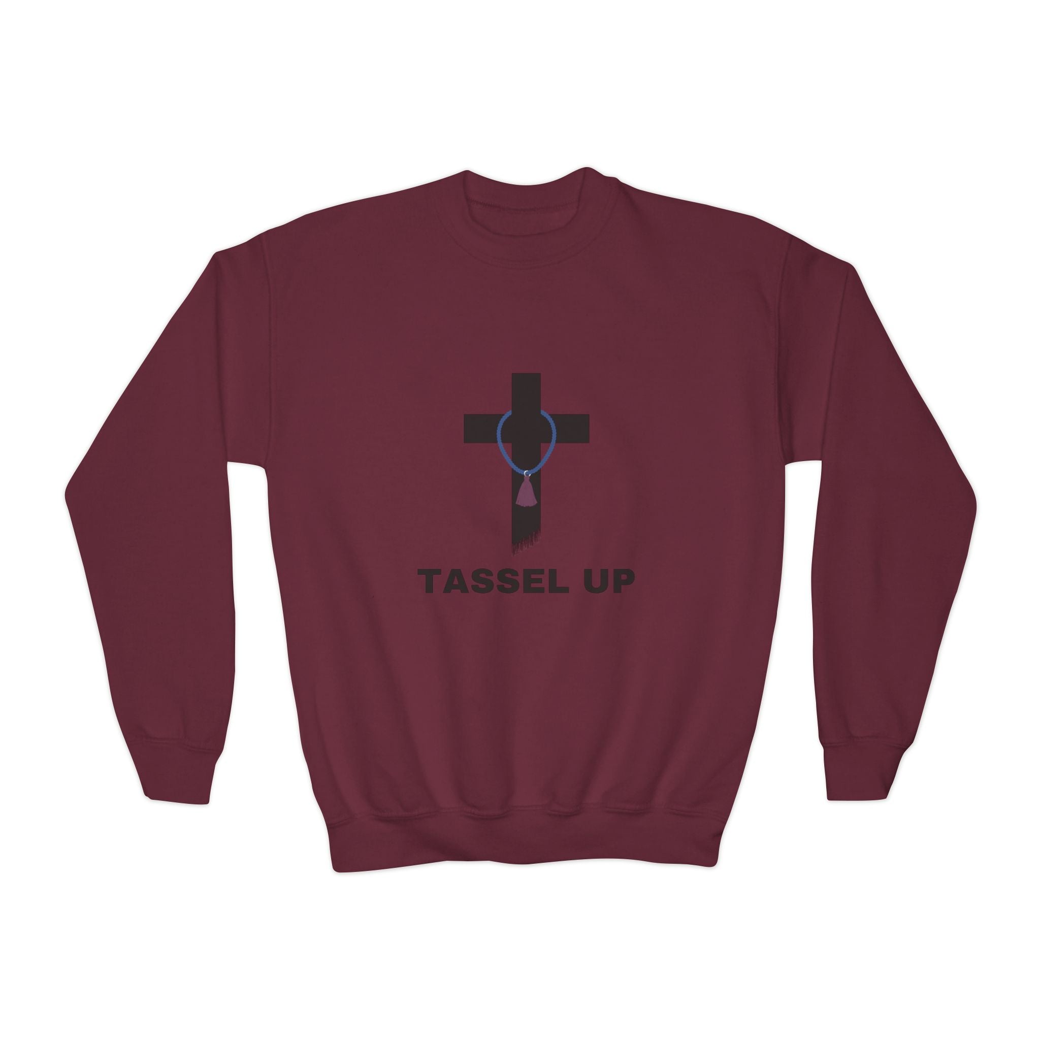 Tassel Cross Youth Crewneck Sweatshirt