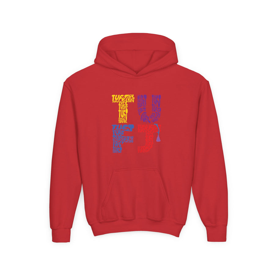 TUFJ Multicolor Repeat Youth Heavy Blend Hoodie
