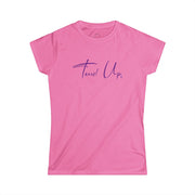Tassel Up Purple Cursive Women's Cut Softstyle Tee